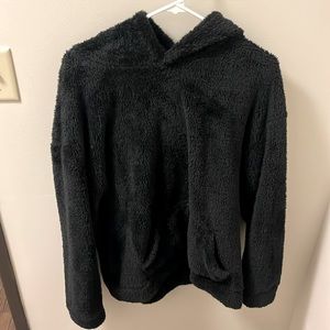 SHEIN Black Sherpa Hoodie